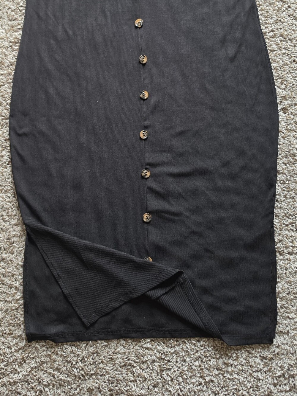 🖤 Ribbed Button-Down Cami Dress 🖤 - Picture 2 of 7